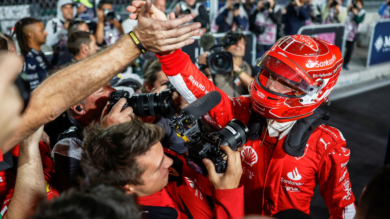 Las Vegas GP Qualifying Charles Leclerc takes pole position as Ferrari