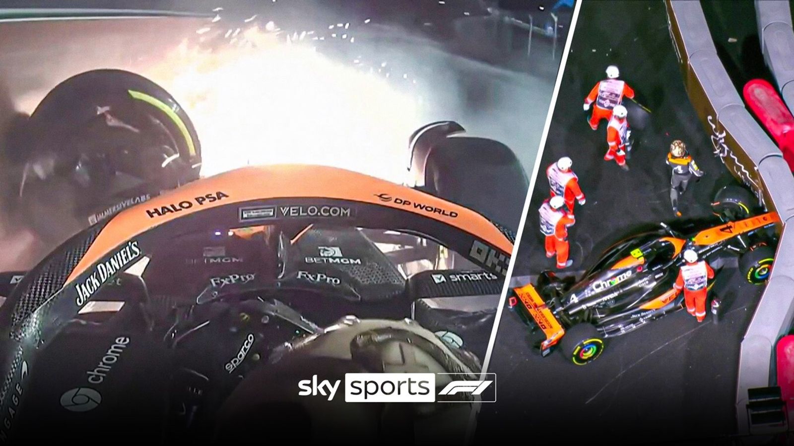 'There is no grip out there' | Huge Lando Norris crash sees early ...