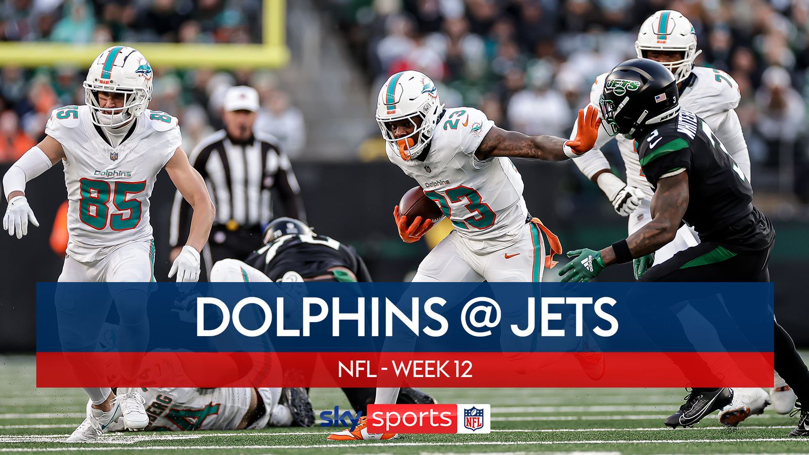 Miami Dolphins 3413 New York Jets Jevon Holland scores Hail Mary pick