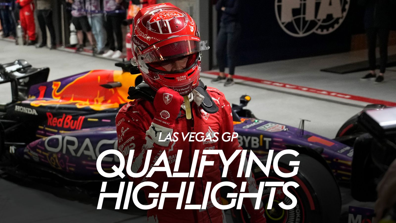 Las Vegas GP Qualifying Charles Leclerc takes pole position as Ferrari