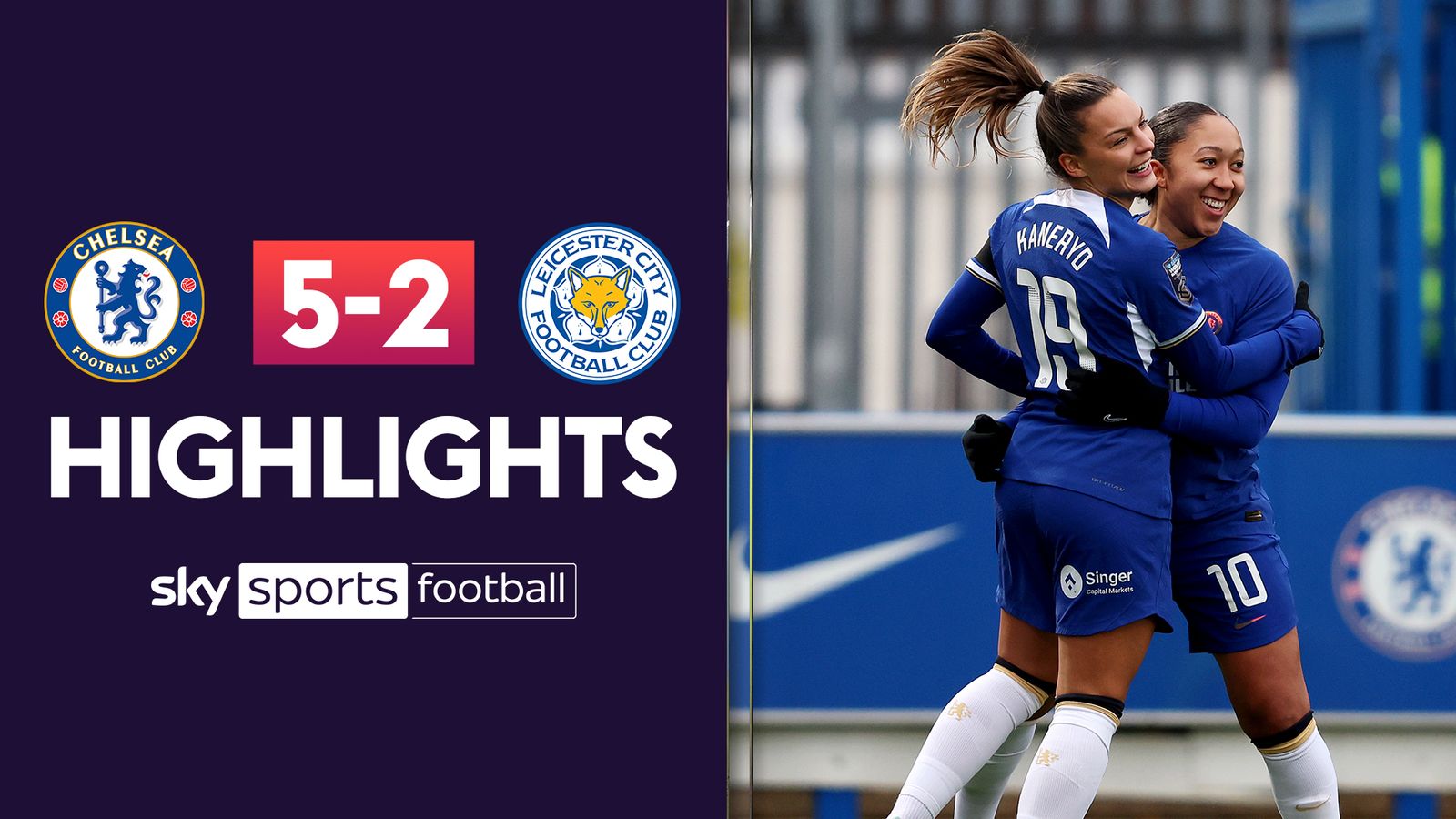 Lauren James nets twice as Chelsea remain unbeaten Chelsea 52 Leicester Football News Sky