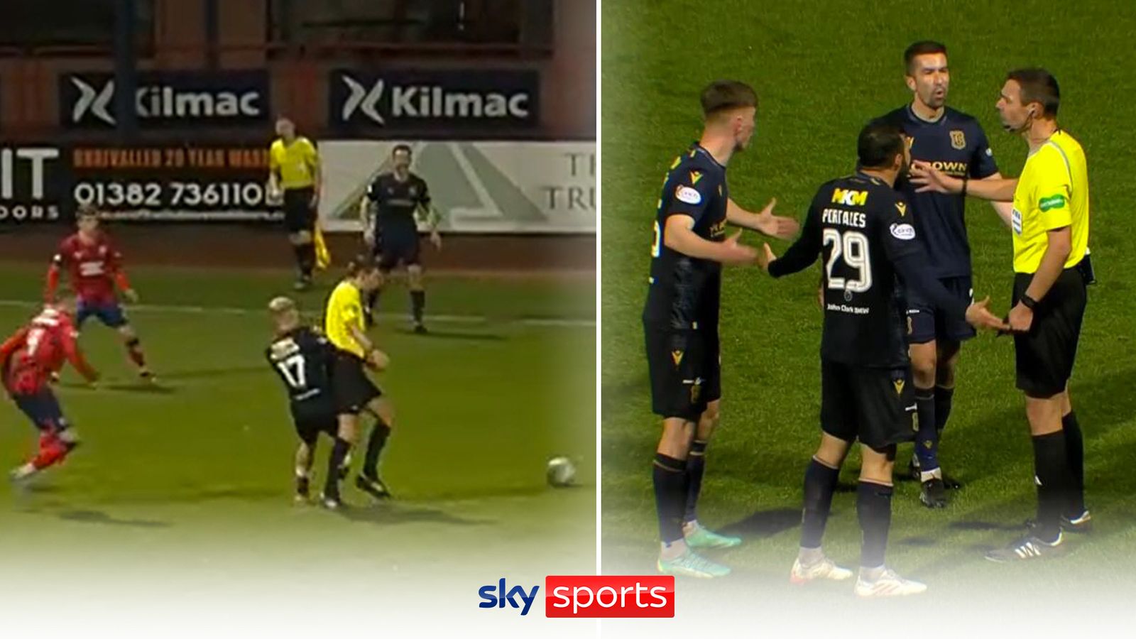 Dundee fume as referee obstructs player before fourth Rangers goal