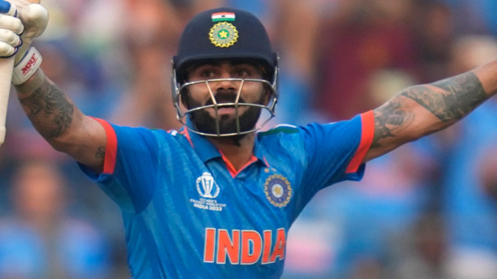 ヴィラット・コーリ：インドの打者がクリケットワールドカップ準決勝のニュージーランド戦でODI世紀50回目の記録を達成 | クリケットのニュース