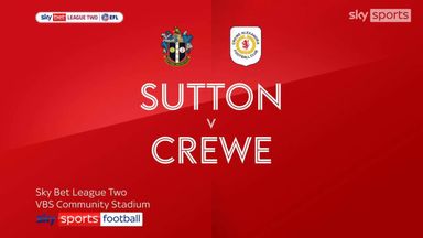 Sutton United 1-1 Crewe
