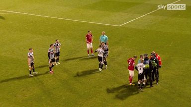 Linesman forced to switch touchlines after crowd trouble at Crewe v Notts County