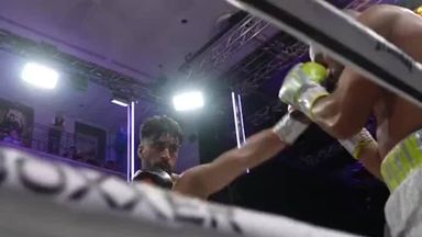 From inside the ropes! Azim's blistering KO win