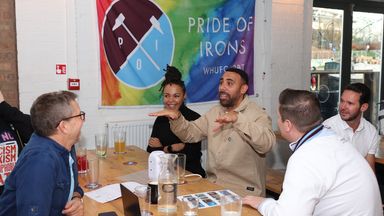 Former West Ham players including Anton Ferdinand and Matt Jarvis attended the Pride of Irons event for Rainbow Laces (image: West Ham United FC)