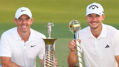 Image from Sky Sports Golf podcast: DP World Tour Championship drama, Tiger Woods' return and Ludvig Åberg's win