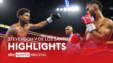 Highlights: Stevenson battles past De Los Santos to become three-weight champ