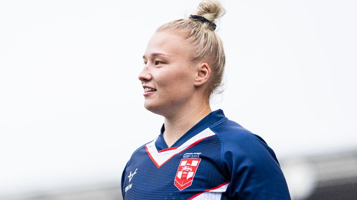 Picture by Alex Whitehead/SWpix.com - 31/10/2023 - Rugby League - England RL - Headingley Stadium, Leeds, England - England women’s players Georgia Roche pictured at Headingley stadium to preview the upcoming game against Wales.