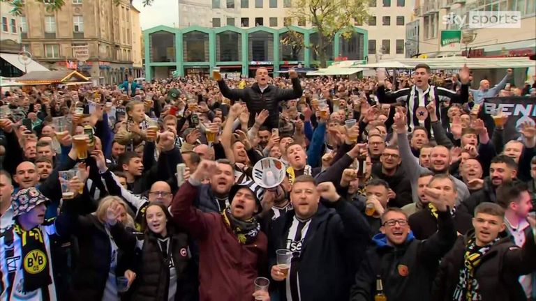 18 pictures of travelling Newcastle United fans in Dortmund for