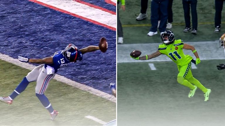 Seattle Seahawks wide receiver Jaxon Smith-Njigba made a sensational one-handed catch on the anniversary of New York Giants wide receiver Odell Beckham Jr's famous one-handed grab in 2014.