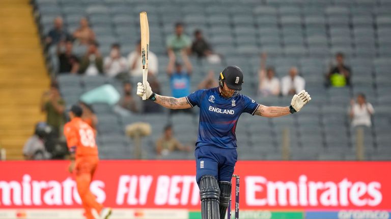 Ben Stokes reaches first World Cup ton with rapid innings