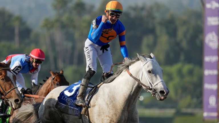 Irad Ortiz Jr. rides White Abarrio to victory in the Breeders' Cup Classic