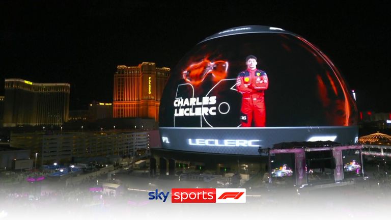 Leclerc is on pole after a brilliant performance in Las Vegas, team-mate Carlos Sainz is second in Q3 but will drop down to 12th on the grid due to his penalty