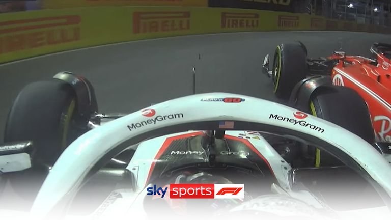 'Completely taking the *****'| Leclerc almost tangles with Magnussen!