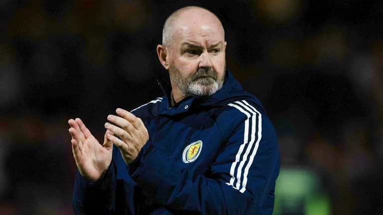 GLASGOW, SCOTLAND - NOVEMBER 19: Scotland manager Steve Clarke at full time during a UEFA Euro 2024 Qualifier between Scotland and Norway at Hampden Park, on November 19, 2023, in Glasgow, Scotland. (Photo by Craig Williamson / SNS Group)