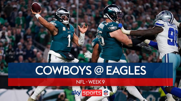 Highlights of the Dallas Cowboys against the Philadelphia Eagles from Week 9 of the NFL.