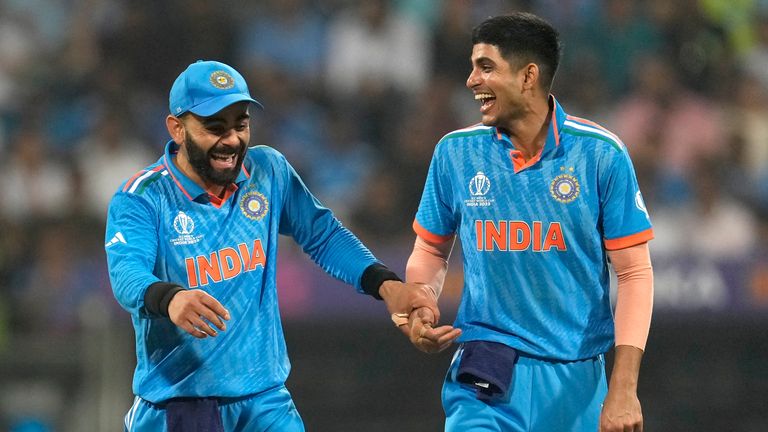 India's Virat Kohli and Shubman Gill shared a partnership of 189 off 179 balls against Sri Lanka 