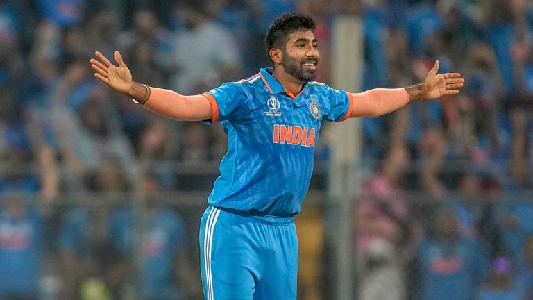 India's Jasprit Bumrah removed Pathum Nissanka for a golden duck with the first ball of his opening spell