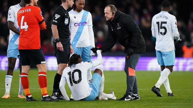 Eberechi Eze was forced off through injury
