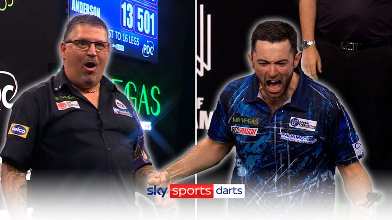 Gary Anderson and Luke Humphries both show their finishing talents as they hit seven ton-plus checkouts between them in an exciting Grand Slam of Darts Quarter-Finals thumb 