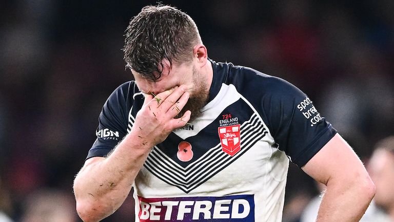 Whitehead was dejected after his England's loss in the World Cup semi-final against Samoa