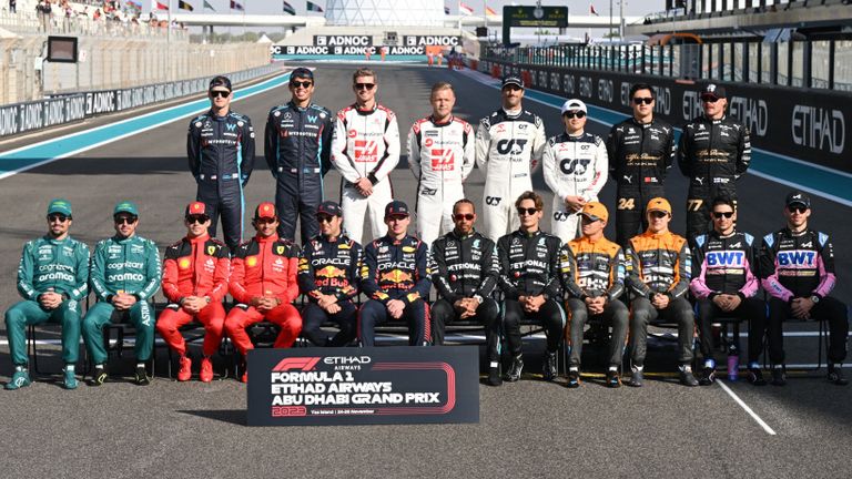 Look familiar? The F1 line-up that finished the 2023 season in Abu Dhabi is set to line up again for 2024's season-opener in Bahrain on March 2