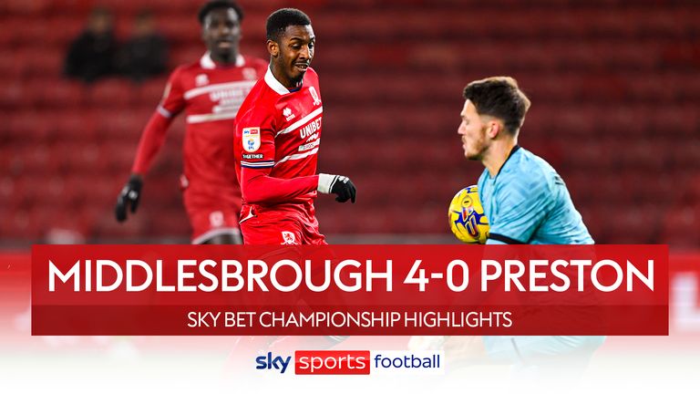 Middlesbrough 4-0 Preston North End highlights