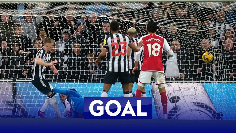 Anthony Gordon's goal for Newcastle against Arsenal is confirmed after a lengthy VAR check to confirm if the ball went out of play, if there was a foul and if the goal scorer was offside or not.