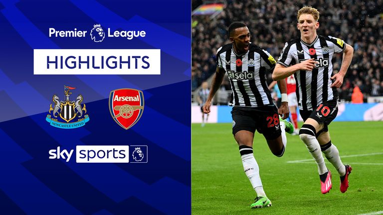 Highlights of Newcastle against Arsenal in the Premier League.