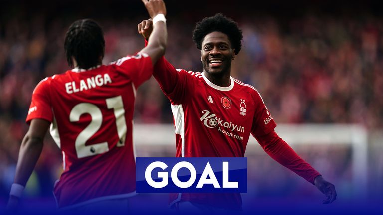 Ola Aina&#39;s precision finish gives Nottingham Forest an early lead against Aston Villa in the Premier League.