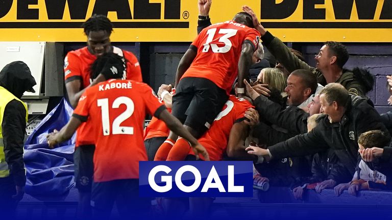 Tahith Chong finishes a rapid counter-attack to give Luton a shock 1-0 lead against Liverpool!