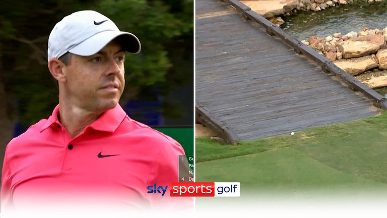 Rory McIlroy saved by rock twice