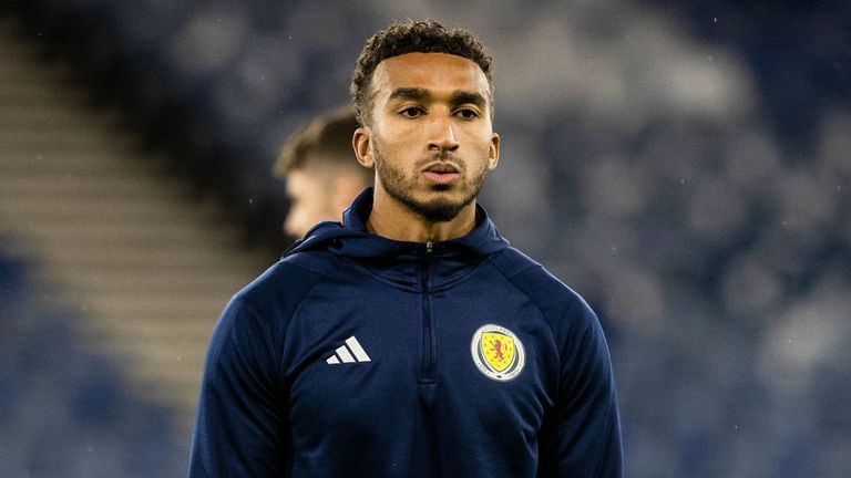  Scotland&#39;s Jacob Brown during a UEFA Euro 2024 Qualifier between Scotland and Norway at Hampden Park, on November 19, 2023, in Glasgow, Scotland. (Photo by Alan Harvey / SNS Group)