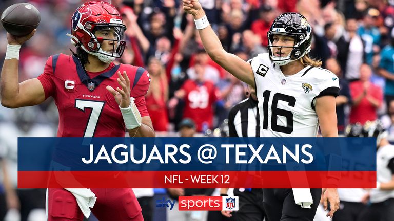 Highlights of the Jacksonville Jaguars against the Houston Texans in Week 12 of the NFL season.