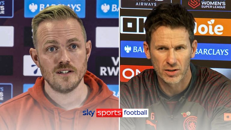 Arsenal boss Jonas Eidevall denies claims from Gareth Taylor that he &#39;bullied&#39; the fourth official in their WSL clash, whilst the Manchester City head coach responded to the incident calling for managers &#39;need to own their actions&#39;.