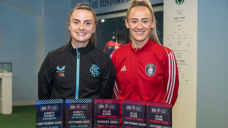 Kirsty Howat (left) and Ellie Kane (right) won the October SWPL player of the month awards (Credit: Colin Poultney/SWPL)