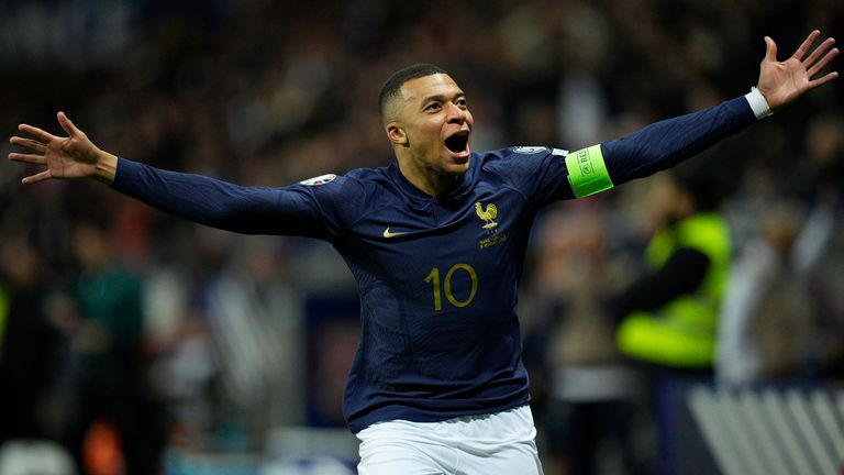 Kylian Mbappe helped France to a record win
