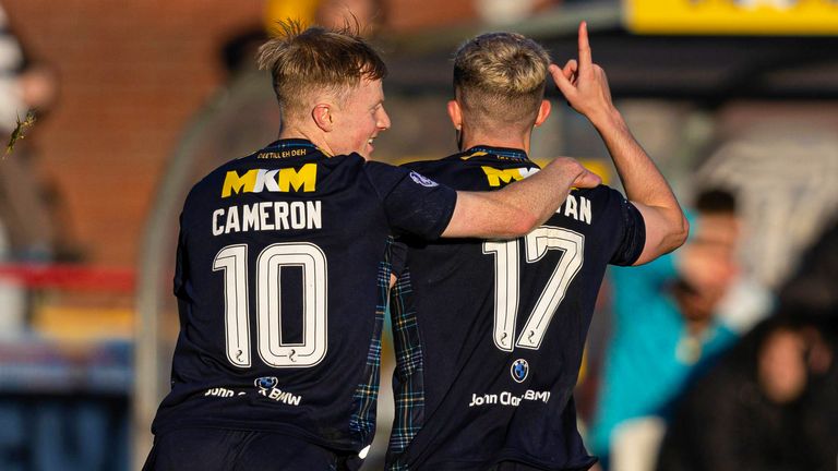 Dundee's McCowan celebrates scoring the winner