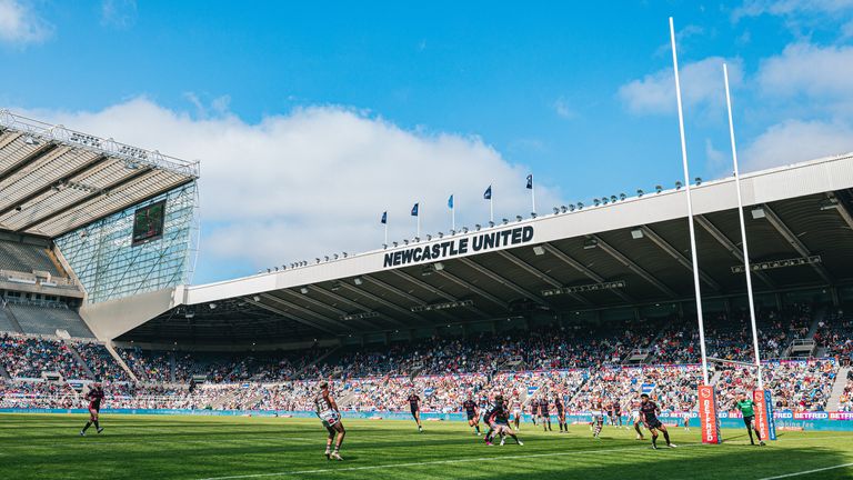 Picture by Alex Whitehead/SWpix.com - 04/06/2023 - Rugby League - Betfred Super League: Magic Weekend - St Helens vs Huddersfield Giants - St James' Park, Newcastle, England - A General View (GV).