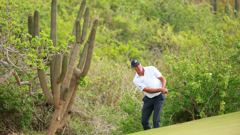  Matt Kuchar chips onto the 15th green during the third round of the World Wide Technology Championship at El Cardonal at Diamante