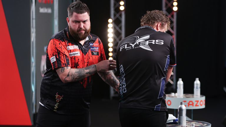 Michael Smith crashed out of the Players Championship in the first round