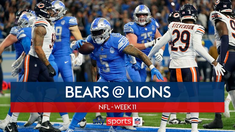 Highlights of the Chicago Bears against the Detroit Lions in Week 11 of the NFL season