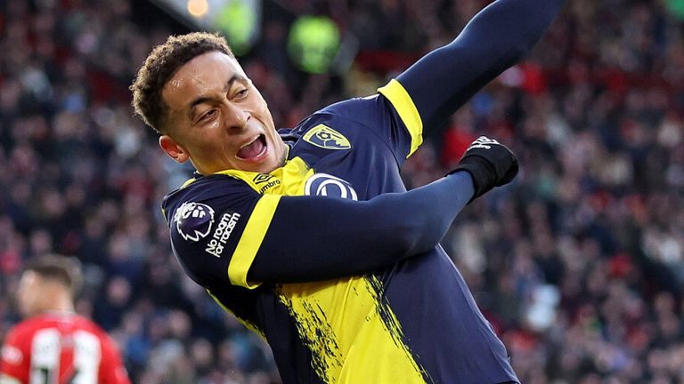 Marcus Tavernier celebrates after giving Bournemouth an early lead at Sheffield United