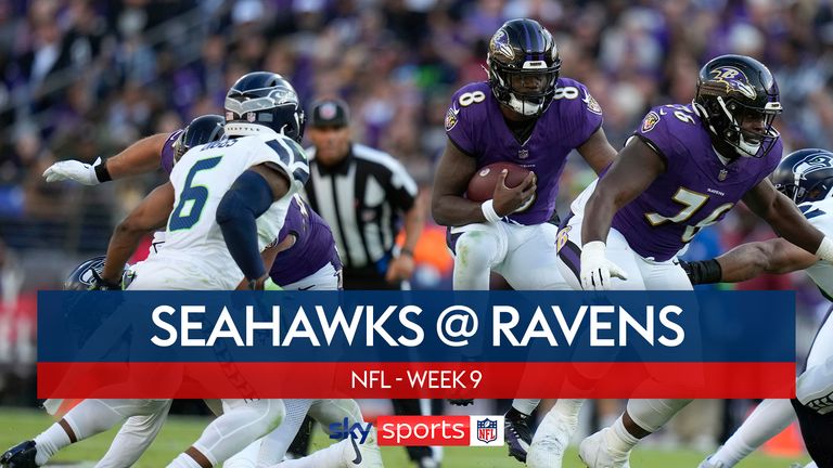 Highlights of the Seattle Seahawks against the Baltimore Ravens from Week Nine of the NFL
