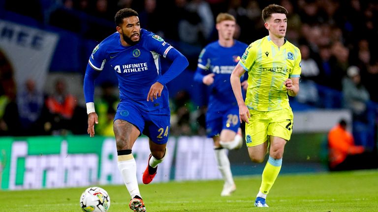 Chelsea's Reece James (left) and Blackburn Rovers' Andrew Moran in action