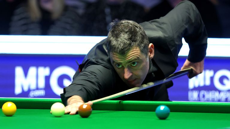 Ronnie O'Sullivan during UK Championship victory over Robert Milkins