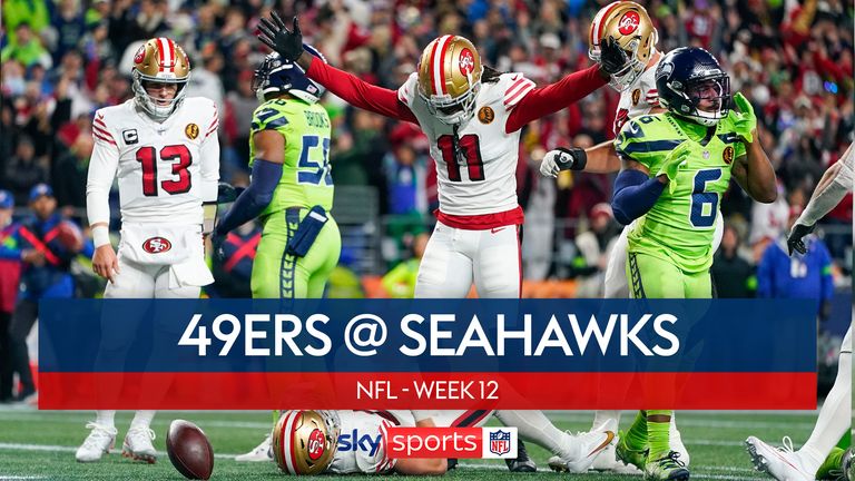 Highlights of the San Francisco 49ers against Seattle Seahawks in Week 12 of the NFL season.