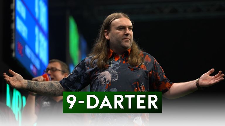 Ryan Searle says he hasn't been practicing much lately despite hitting a nine-darter in his Group D win over Nathan Rafferty at the Grand Slam of Darts